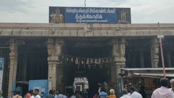 Thiruvanaikaval Panguni festival begins with flag hoisting - Therottam on Apr.2 Thiruvanaikaval Panguni festival begins with flag hoisting - Therottam on Apr.2
