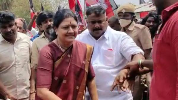  விழுப்புரத்தில் சசிகலா சாமி தரிசனம் 