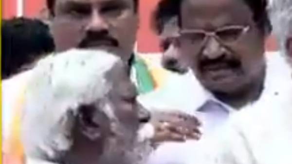 எம்.ஆர்.காந்தி பின்னால் நின்ற துரைசாமி எம்.ஆர்.காந்தி பின்னால் நின்ற துரைசாமி