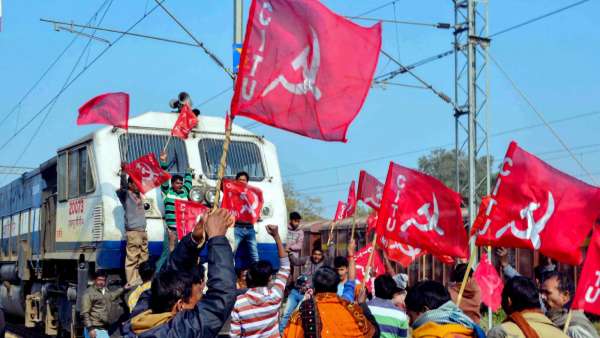 திமுக, இடதுசாரி தொழிற்சங்கங்கள் போராட்டம் 