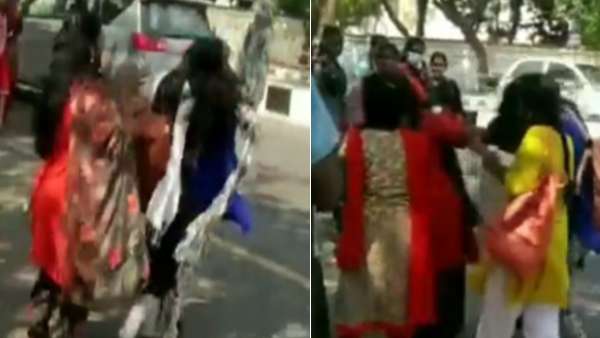 மாணவிகள் சண்டை 