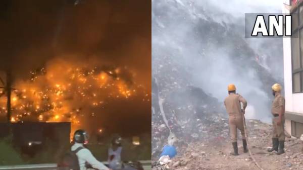 Fire accident in Bhalswa rises Delhi pollution high Fire accident in Bhalswa rises Delhi pollution high