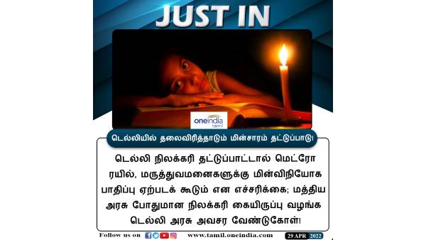 Delhi Warns Power Shortage to Metro Trains and Hospitals 