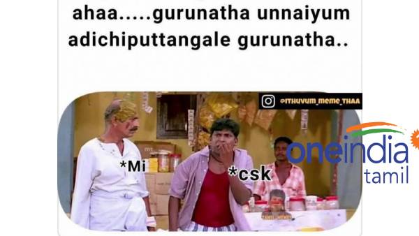 Funny memes collection on CSK and MI 