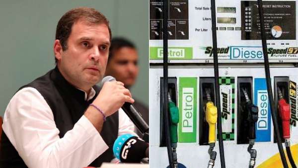 பெட்ரோல் விலை பட்டியலை வெளியிட்ட ராகுல் காந்தி 