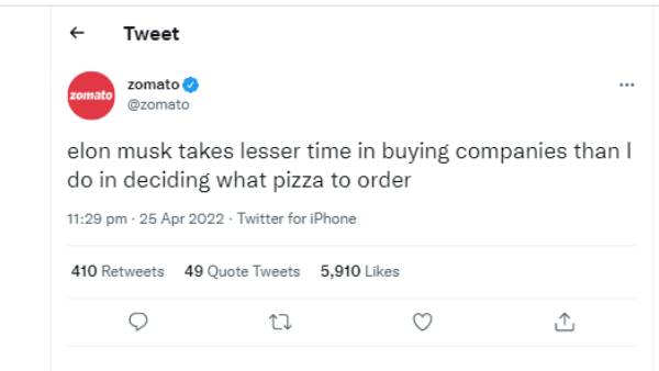  ஜொமாட்டோ ட்வீட் 