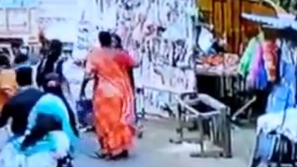 சித்ராவை தாக்கிய பெண் சித்ராவை தாக்கிய பெண்