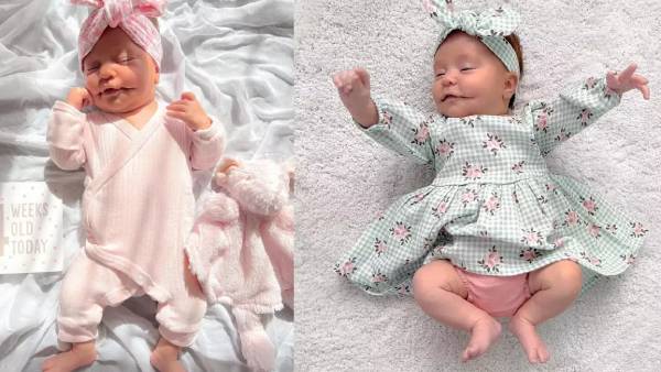 சிரித்த முகத்துடன் குழந்தை 