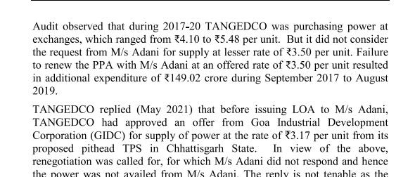 CAG report slams TANGEDCO on Non-renewal of Power Purchase Agreement