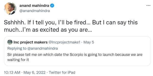  ஸ்கார்பியோ லாஞ்ச் 