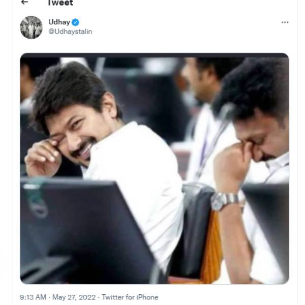 உதயநிதி ட்வீட் 