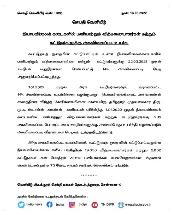 28% அகவிலைப்படி 