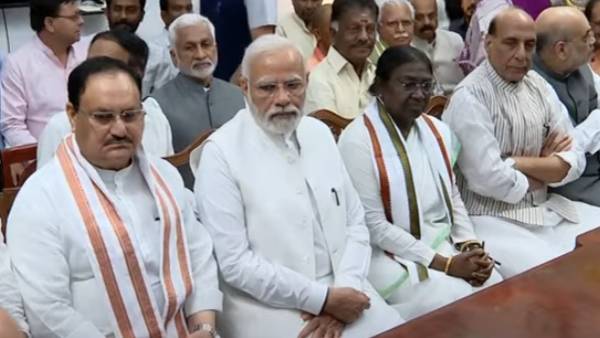  NDA Presidential candidate Droupadi Murmu files nomination 