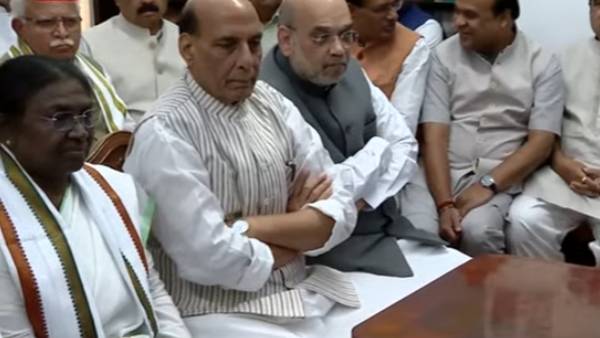  NDA Presidential candidate Droupadi Murmu files nomination 