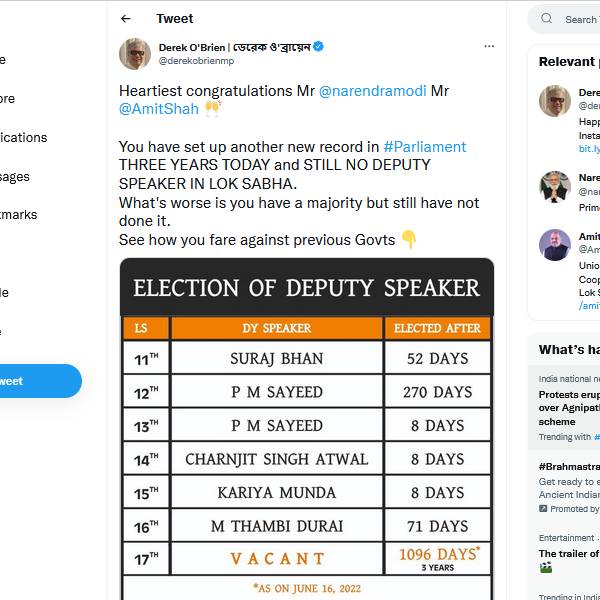 காலியாக இருக்கும் துணை சபாநாயகர் பதவி 