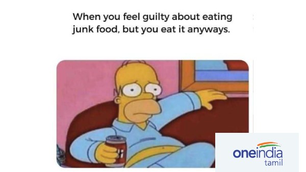 Funny memes collection on junk food