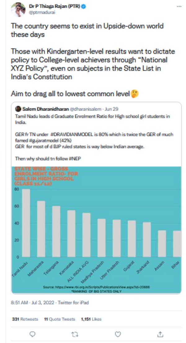 பிடிஆர் பழனிவேல் தியாகராஜன் 