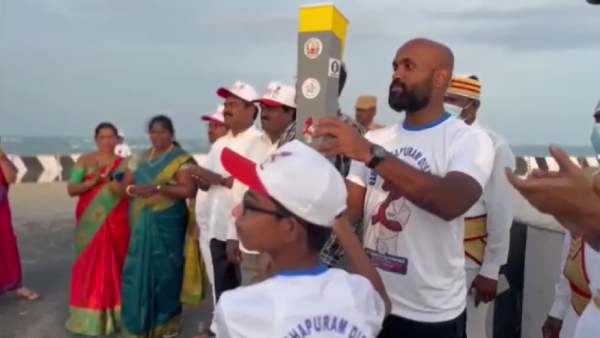 செஸ் ஒலிம்பியாட் ஜோதிக்கு வரவேற்பு 