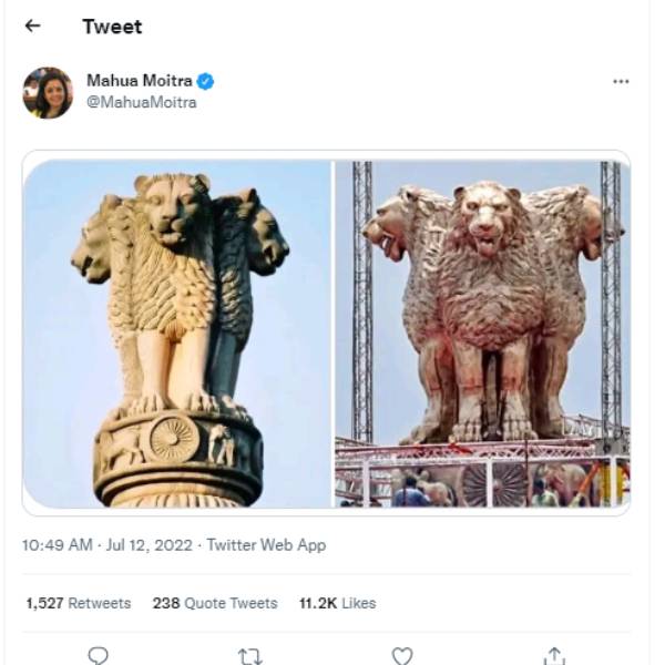 TMC leaders attack Modi govt over National Symbol Ashoka lions 