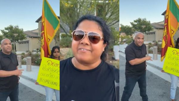 Srilankans in US Hold Protest infront of Gotabaya Rajapaksa son House Srilankans in US Hold Protest infront of Gotabaya Rajapaksa son House