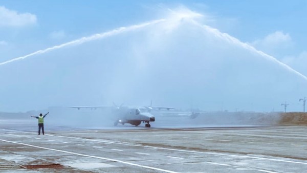  Srilanka receives Dornier 228 Aircraft donated by India