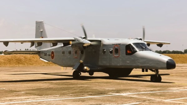  Srilanka receives Dornier 228 Aircraft donated by India
