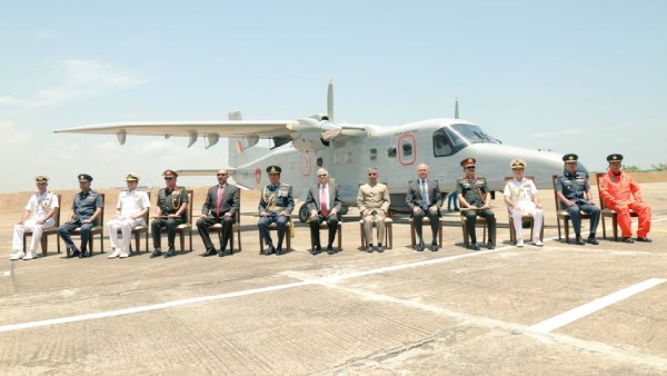  Srilanka receives Dornier 228 Aircraft donated by India