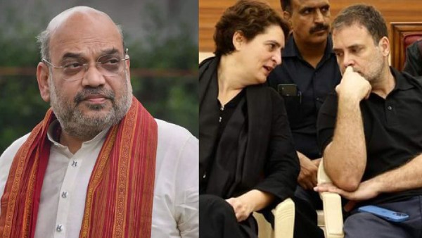 Congress Protest Sends Anti-Ram Temple Message Says Union Minister Amit Shah in Delhi Congress Protest Sends Anti-Ram Temple Message Says Union Minister Amit Shah in Delhi