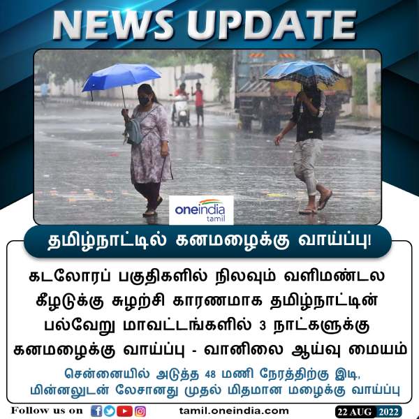  26-ம் தேதி வரை கனமழைக்கு வாய்ப்பு