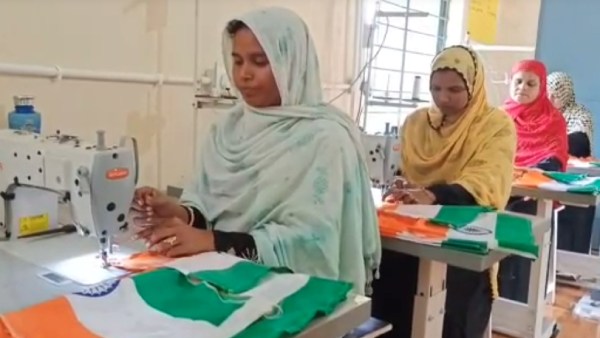 Sivaganga Muslim women take pride in making the national flag 