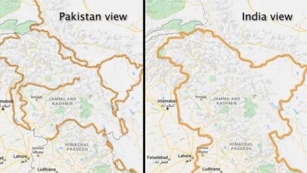 ஜம்மு காஷ்மீர் இன்றி வரைபடம் 