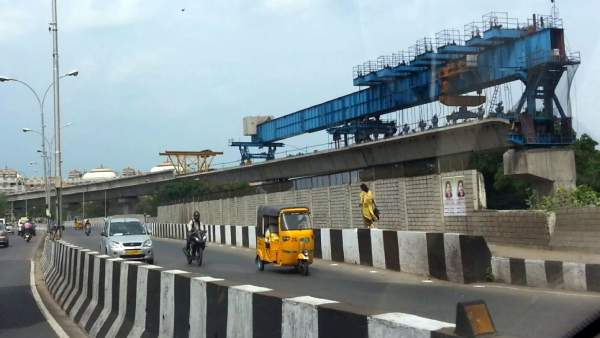  மெரினாவில் மெட்ரோ பணி