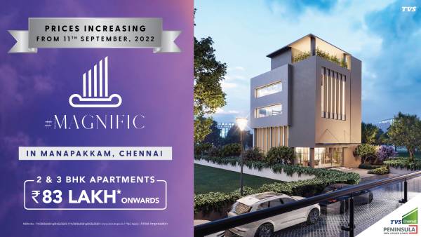 Chennai Manapakkam 2BHK- 3BHK Houses sale from @TVS Emerald Peninsula
