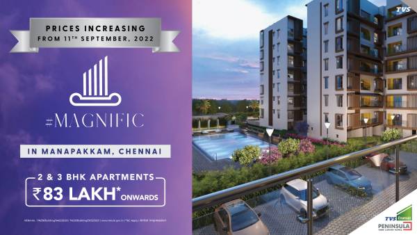 Chennai Manapakkam 2BHK- 3BHK Houses sale from @TVS Emerald Peninsula
