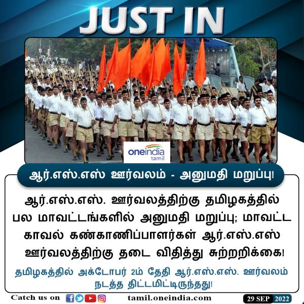 ஆர்எஸ்எஸ்-க்கு அனுமதி மறுப்பு 