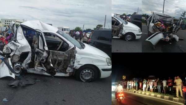 Four women died in Car Accident happened in Trichy - Madurai National Highway Four women died in Car Accident happened in Trichy - Madurai National Highway