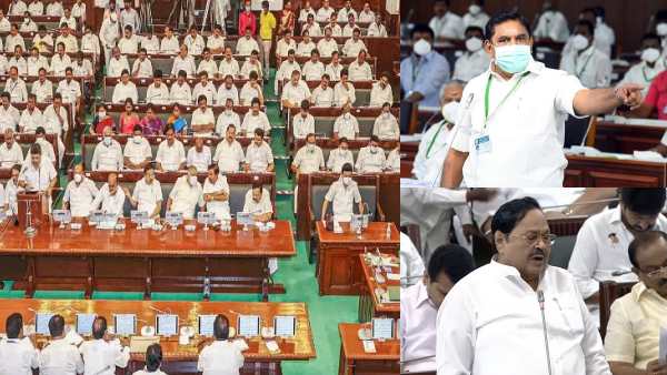 Edappadi Palanisamy came in front of the speaker seat and made ruckus in Assembly today Edappadi Palanisamy came in front of the speaker seat and made ruckus in Assembly today