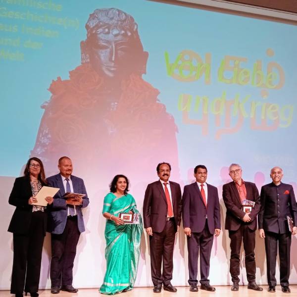 TN Minister Thangam Thennarasu inaugurats Tamil exhibition in germany 