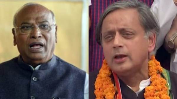 கார்கே -சசிதரூர் இடையே போட்டி 