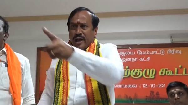 H Raja gets angry in press meet while talking about Maharabaratham and Anti Hindu 