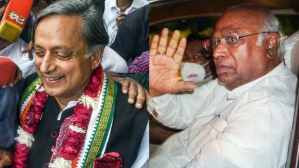  களத்தில் கார்கே- சசி தரூர் 