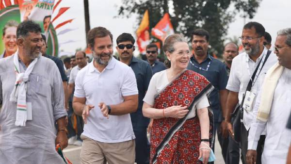 ராகுலுடன் சோனியா நடைபயணம் 