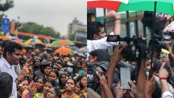  ஆர்ப்பாட்டத்தில் அண்ணாமலை 