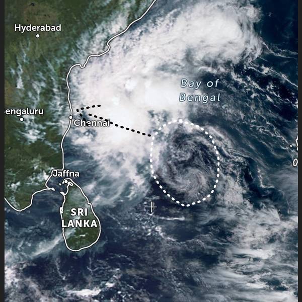 நெருங்கும் காற்றழுத்த தாழ்வு மண்டலம் 