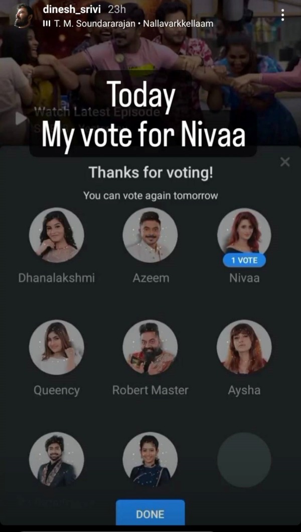 நிவாக்கு தான் ஓட்டு 