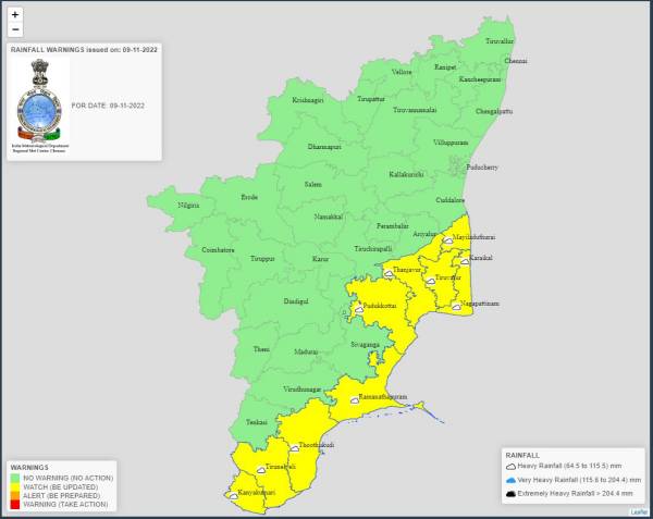 சென்னைக்கு ஆரஞ்ச் அலர்ட் 
