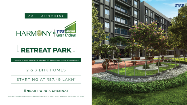  Book your low rise house in chennai with TVS Emerald Green enclave