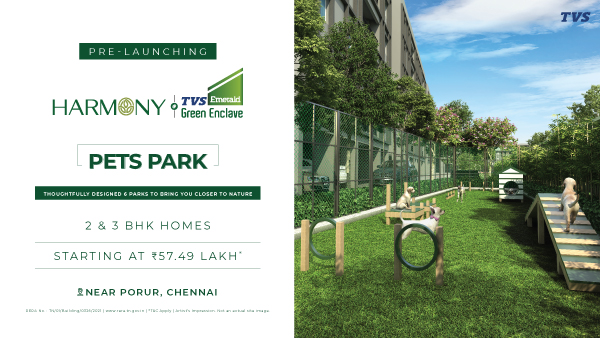  Book your low rise house in chennai with TVS Emerald Green enclave