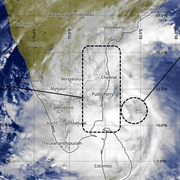 புயல் எங்கே இருக்கிறது