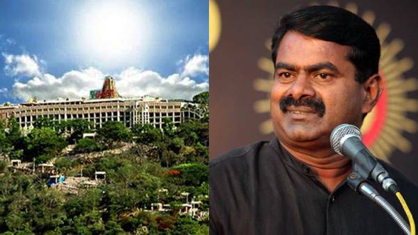 Naam Tamilar seeman urges to hold Palani Murugan temple Kumbabhishekam with Tamil Naam Tamilar seeman urges to hold Palani Murugan temple Kumbabhishekam with Tamil